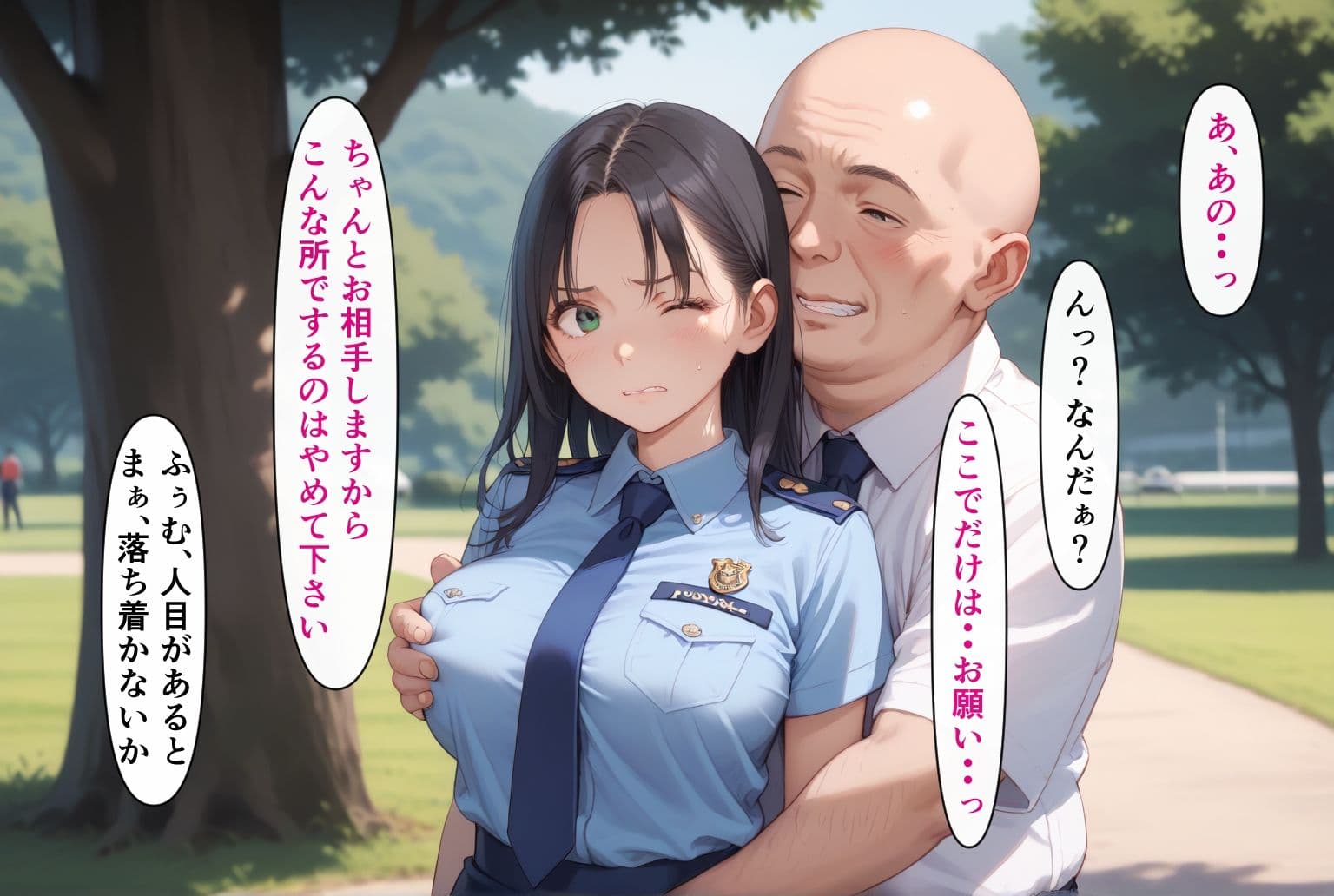種付けおじさん（弟）は気楽にイキたい 公園で見かけた婦警さん サンプル画像 4