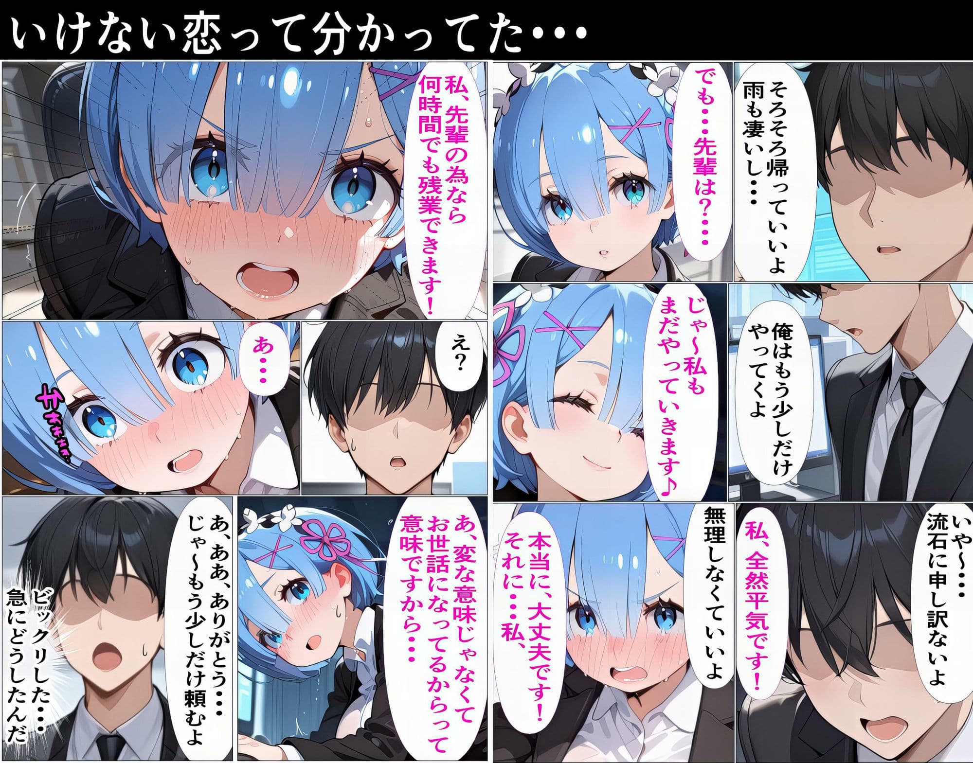 もしもレムが会社の後輩だったら〜既婚者を無理矢理ホテルに連れ込んで寝取った私〜 サンプル画像 1