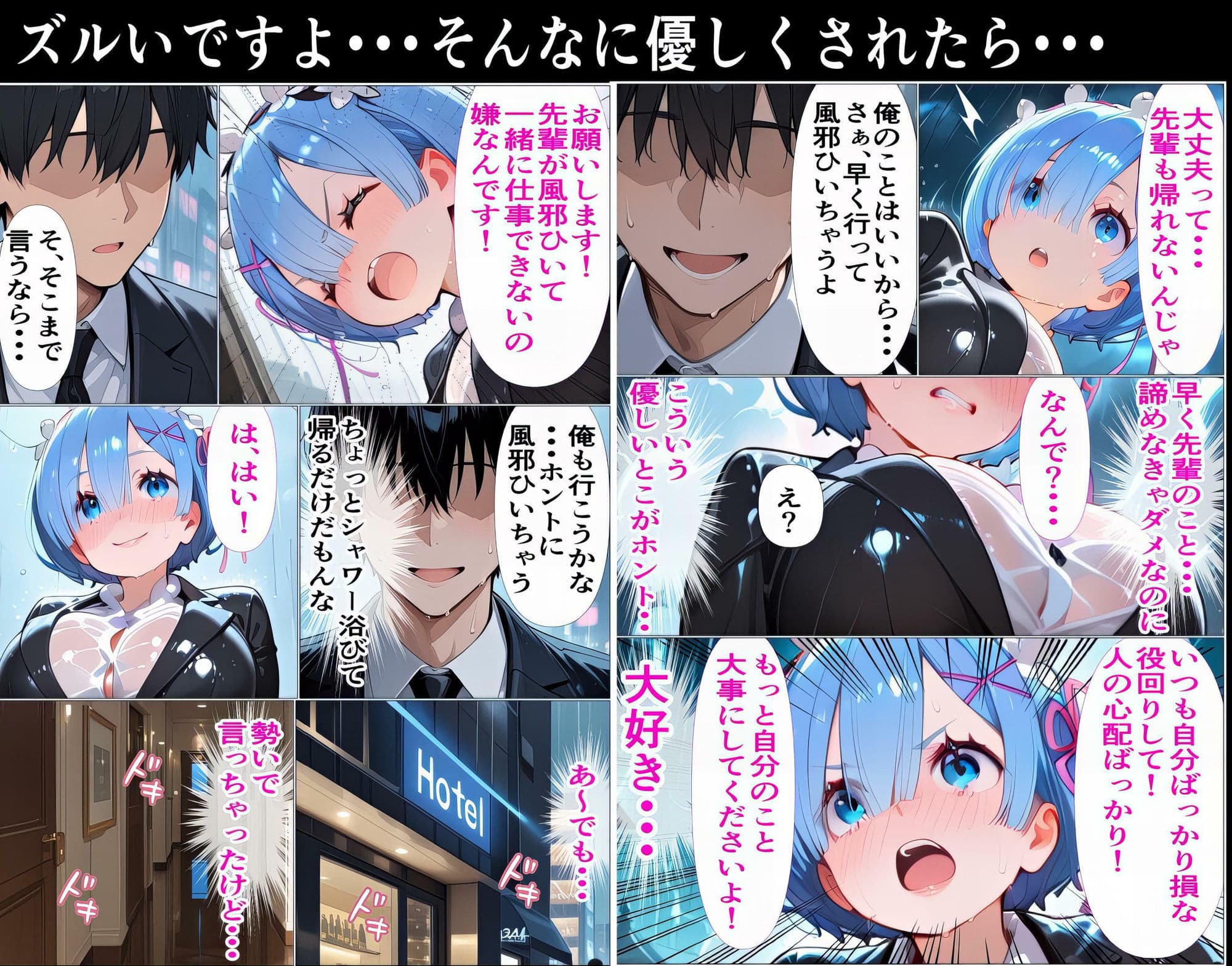 もしもレムが会社の後輩だったら〜既婚者を無理矢理ホテルに連れ込んで寝取った私〜 サンプル画像 2