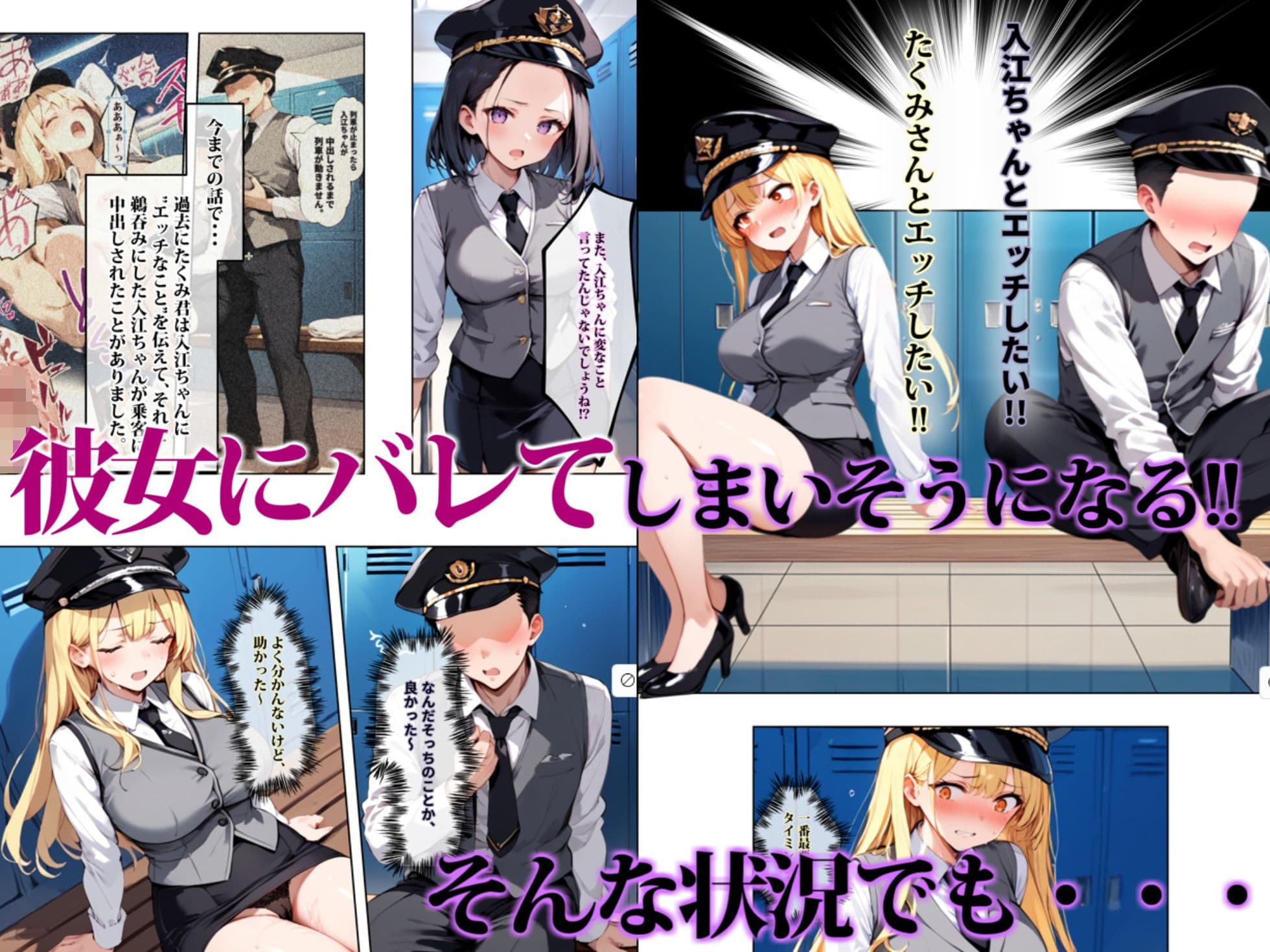 彼女よりエッチが上手い子との浮気SEXを見せてあげた話〜中出し列車で働くビッチ〜 サンプル画像 3