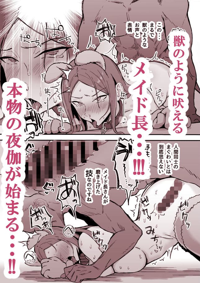 憧れの先輩メイド長の夜伽を見学 サンプル画像 7