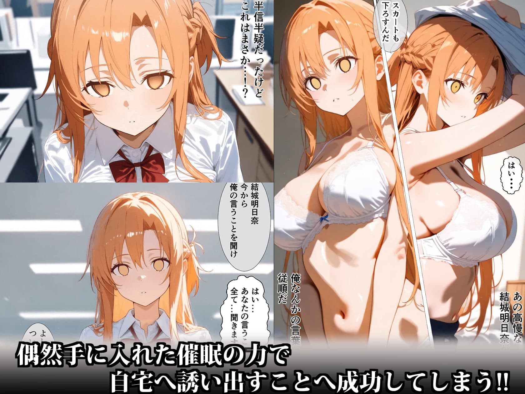 種付けおじさんがチート能力でアスナを好き放題 サンプル画像 2