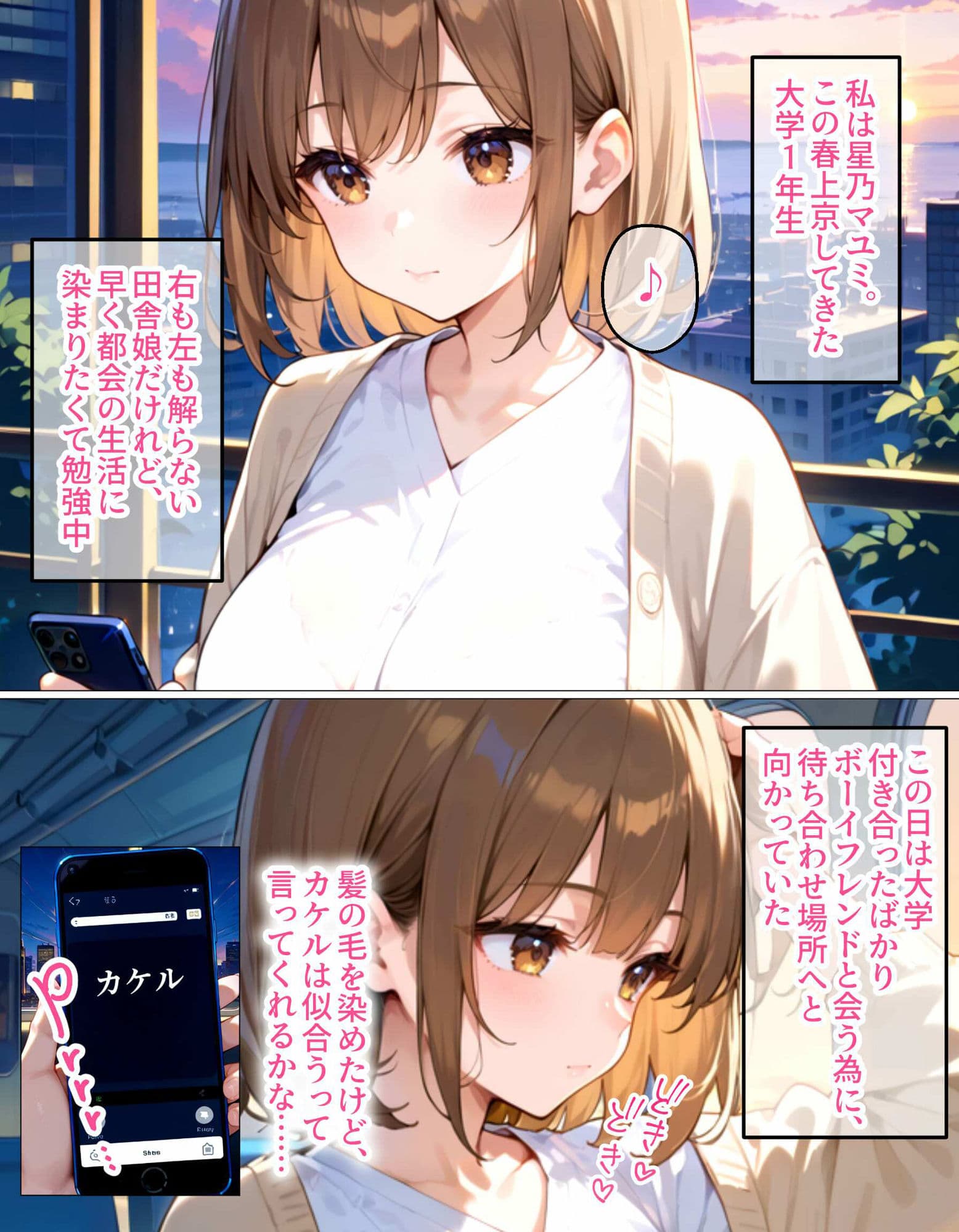 上京したばかりの大学1年生がおじさんに寝取られました サンプル画像 1