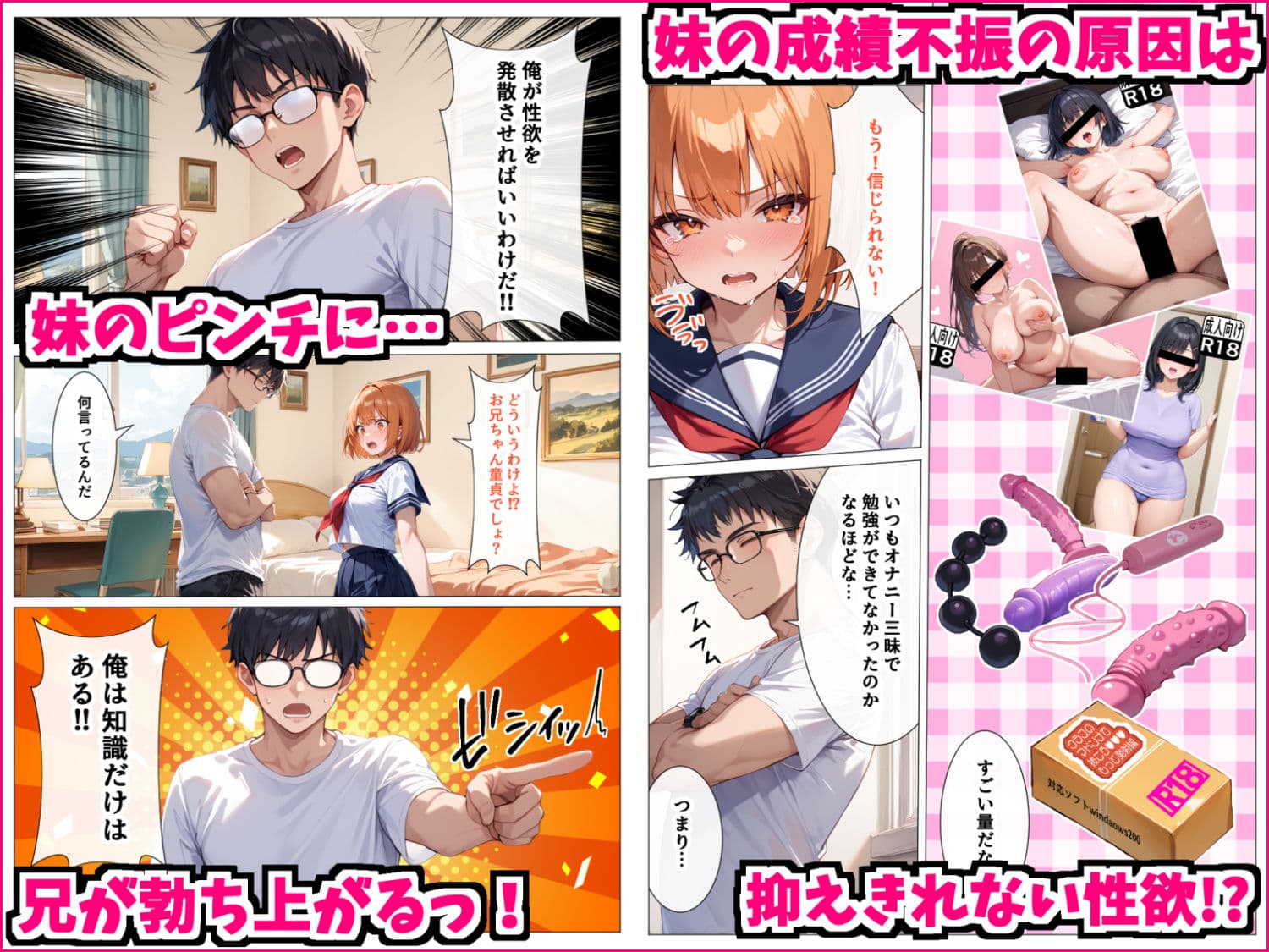 勉強の苦手な妹がエチエチだったの何度も生ハメして中出ししまくった話 サンプル画像 2