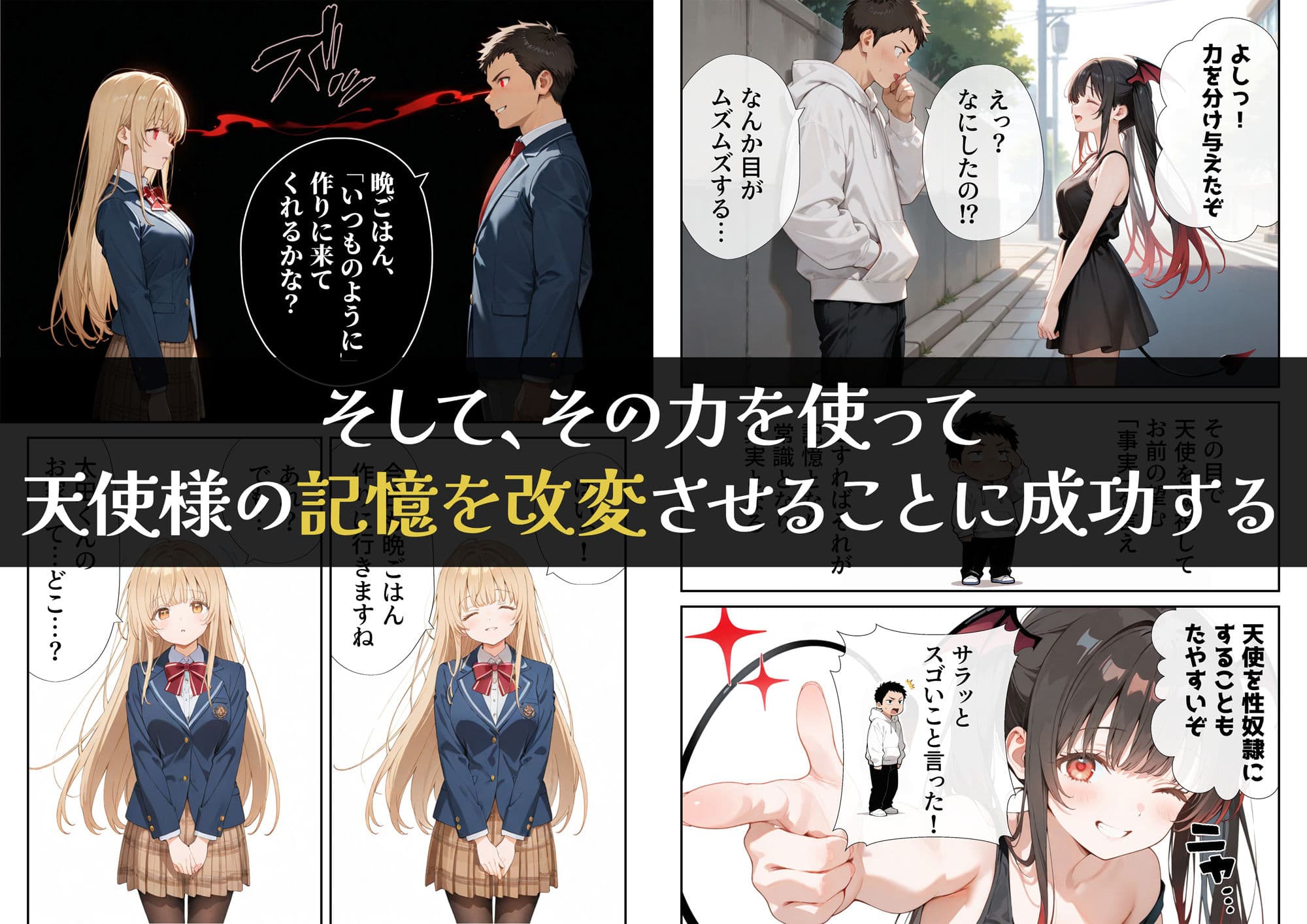 お隣の天使様を記憶操作でイケメンから寝取って堕天使にした件 サンプル画像 4