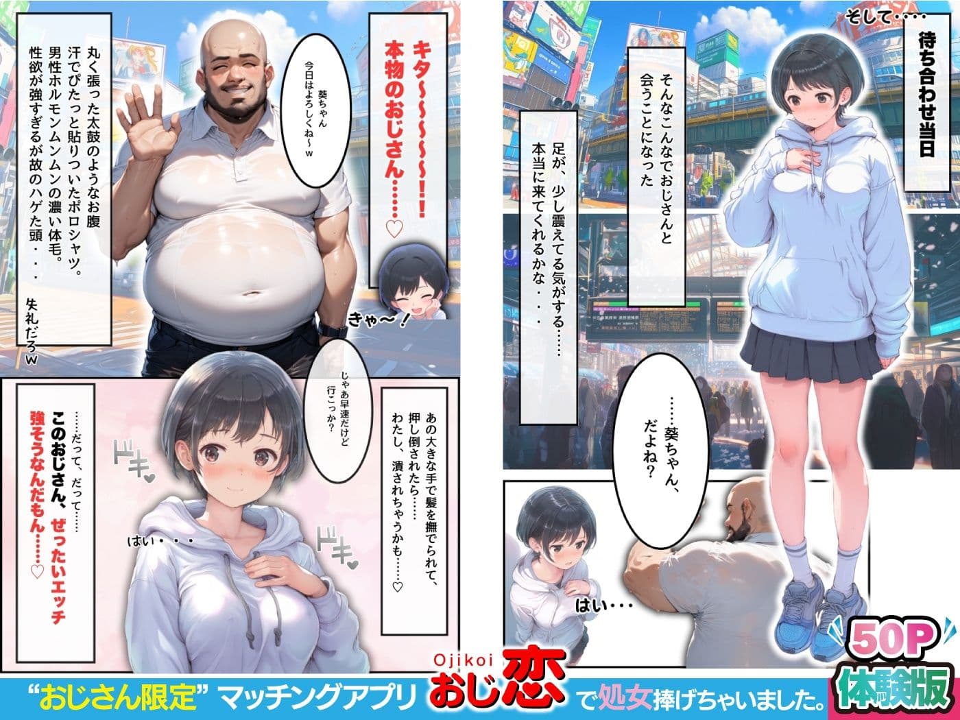 おじさん限定マッチングアプリ【おじ恋】で処女捧げちゃいました。 サンプル画像 4