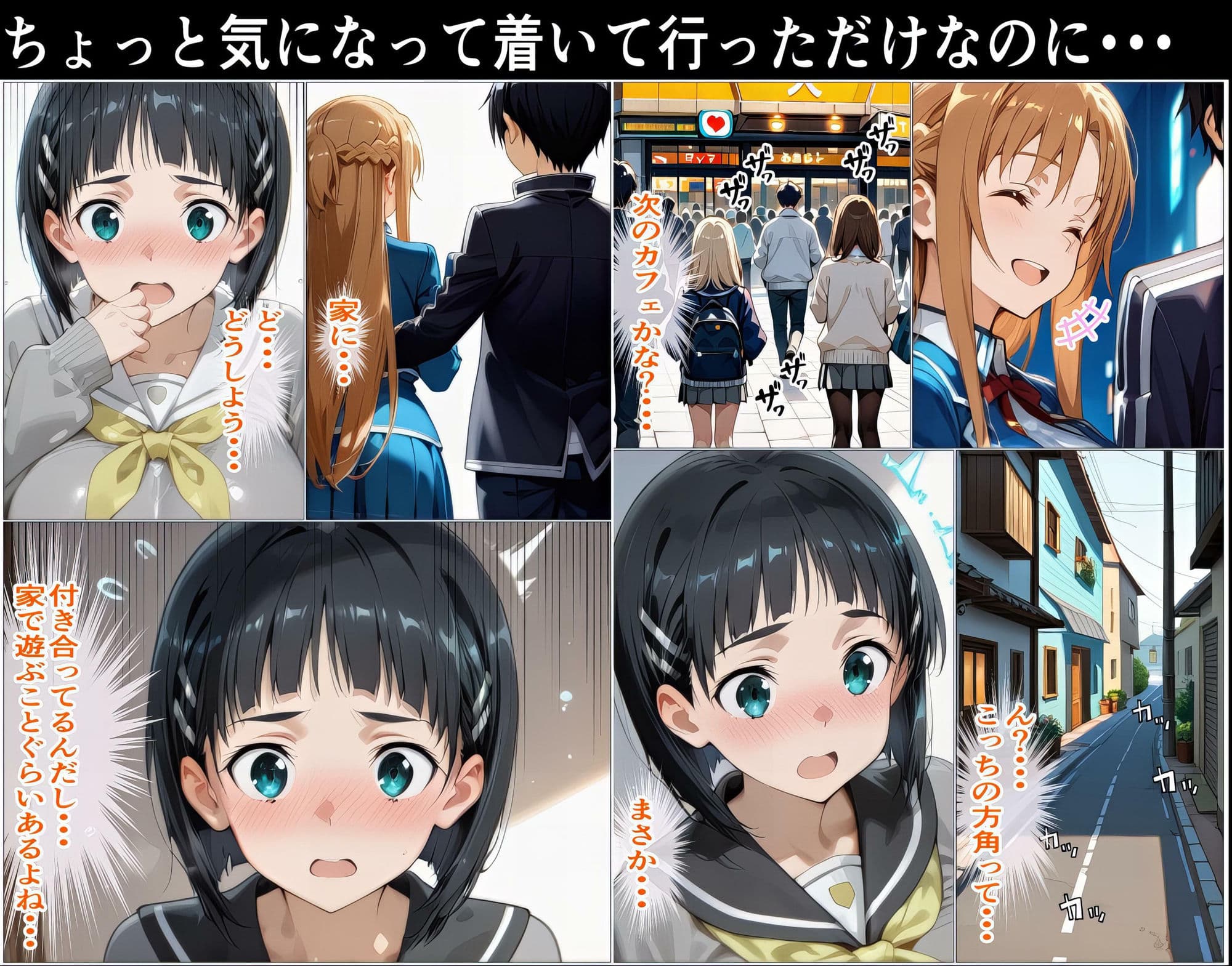 黒の剣士の三角関係〜めちゃくちゃに抱かれたいアスナ・兄のSEXを聞いて発情する直葉〜 サンプル画像 3