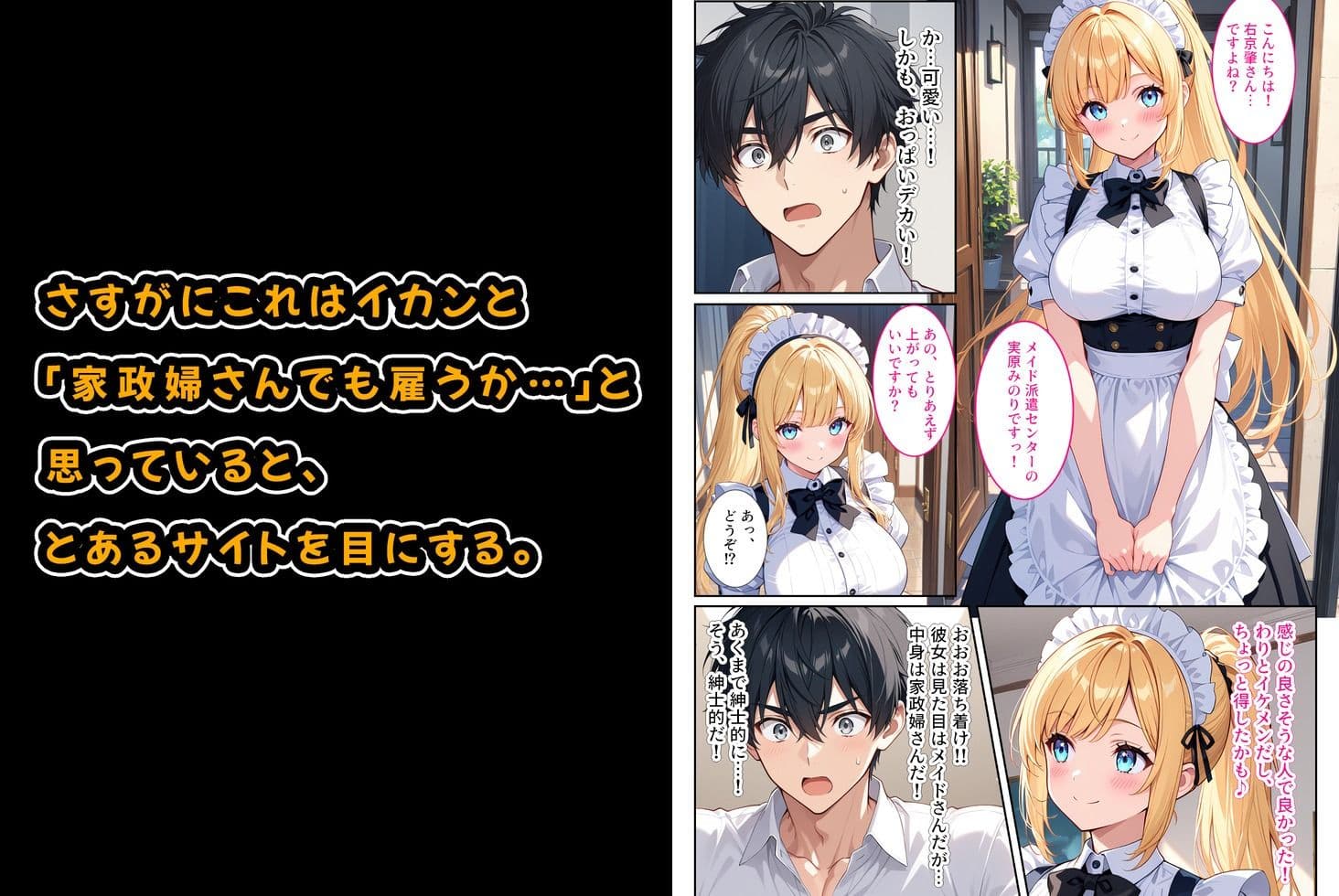 家事代行の爆乳メイドが濃厚なご奉仕エッチをしてくれた話 サンプル画像 2