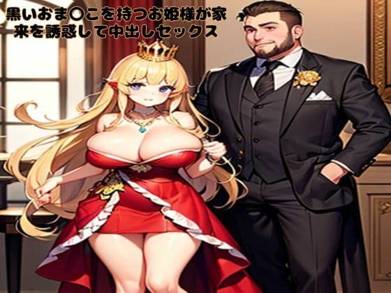 黒いおま〇こを持つお姫様が家来を誘惑して中出しセックス