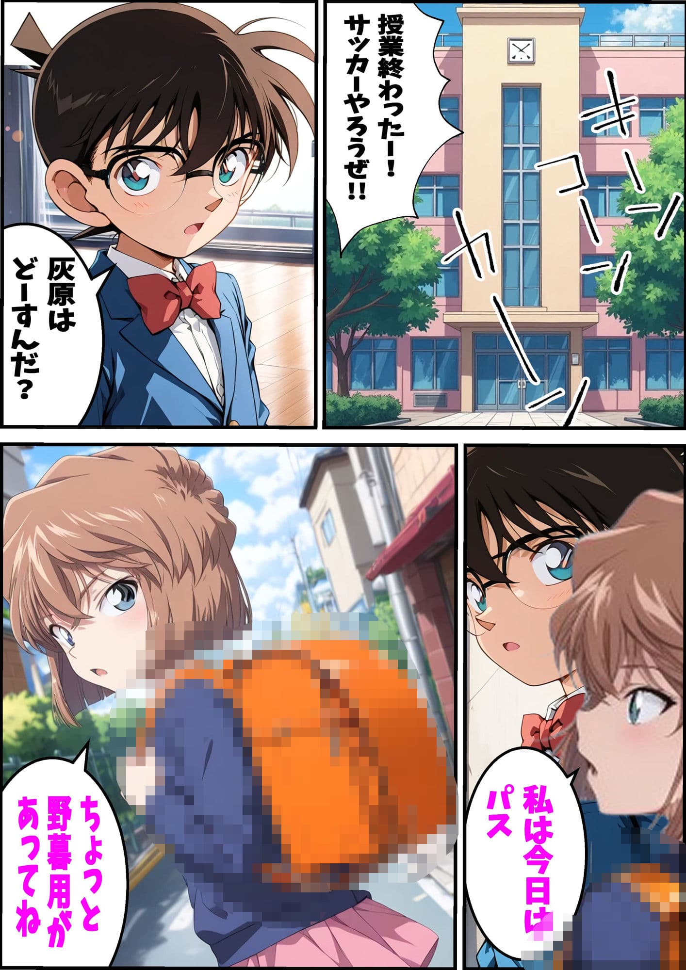 DOUBLE IMPACT - 名探偵コ〇ン 宮野志保と灰原哀 二人とHしちゃった話 サンプル画像 1