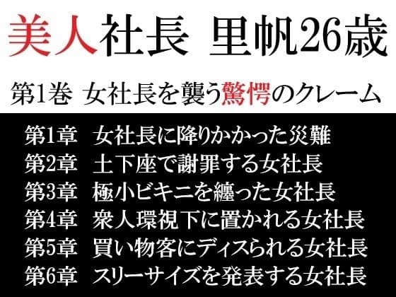 美人社長 里帆26歳 第1巻 女社長を襲う驚愕のクレーム