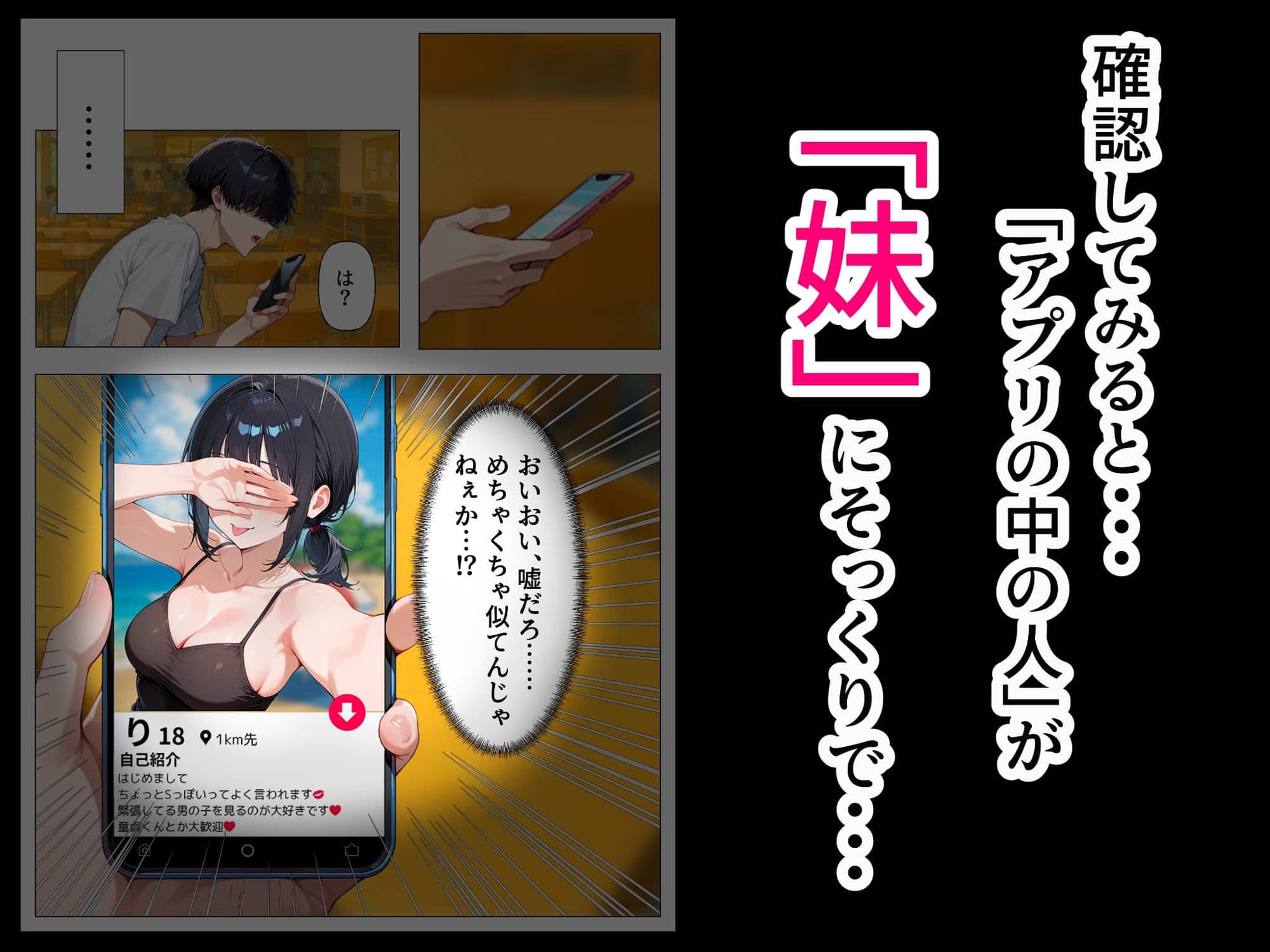 妹がアプリで童貞狩りしてるらしいので釣られてみた サンプル画像 2