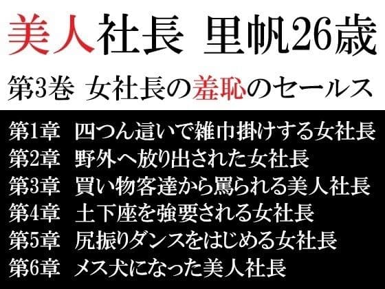 美人社長 里帆26歳 第3巻 女社長の羞恥のセールス