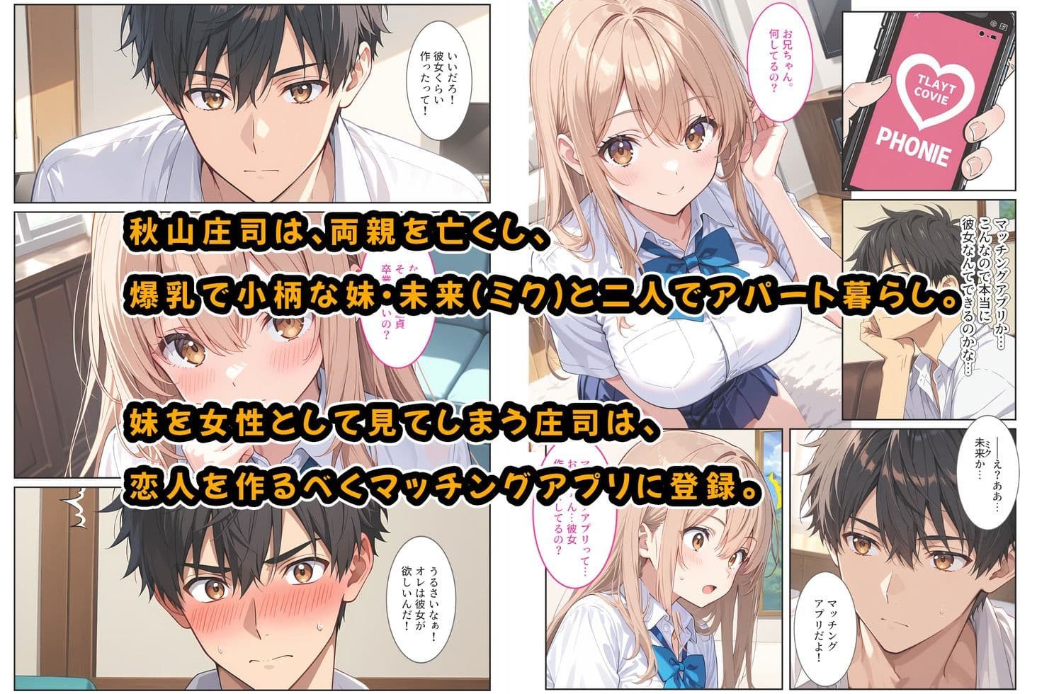 マッチングアプリで現れた爆乳妹に誘惑されて孕ませました！ サンプル画像 1