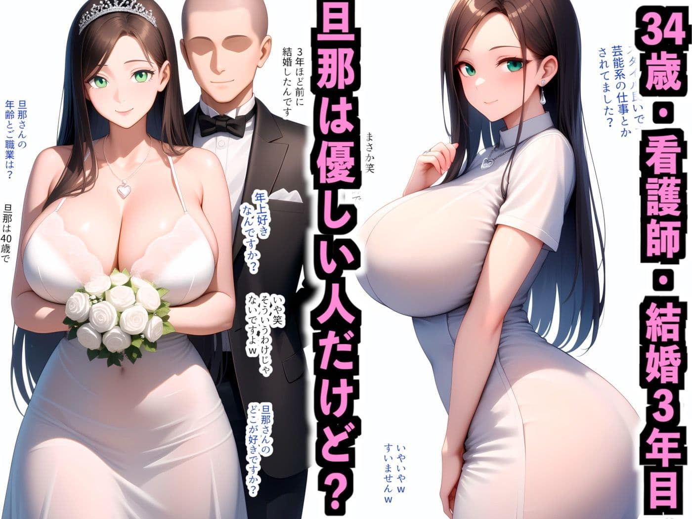 美人妻に街頭インタビューしたらエロい話題にノリノリになったのでデカチン見せて寝とった話 サンプル画像 2