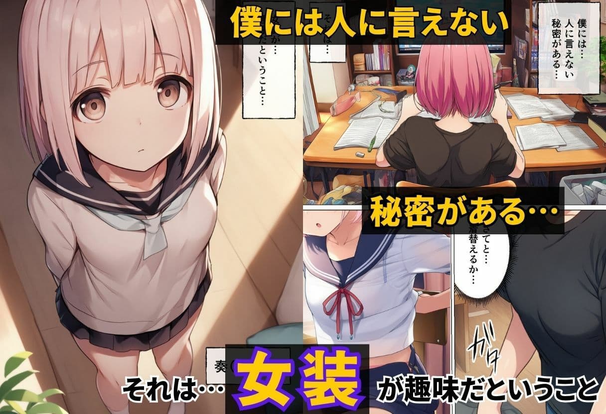 女装が趣味の男の娘を調教するまでの話 サンプル画像 1