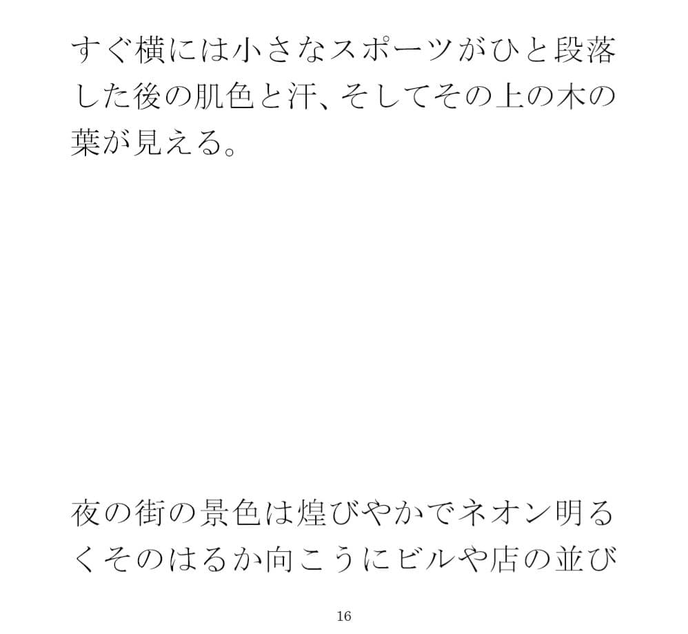 忙しない街の・・・一日の終わり  夕焼けの下の木のベンチ  夜に向けて サンプル画像 2