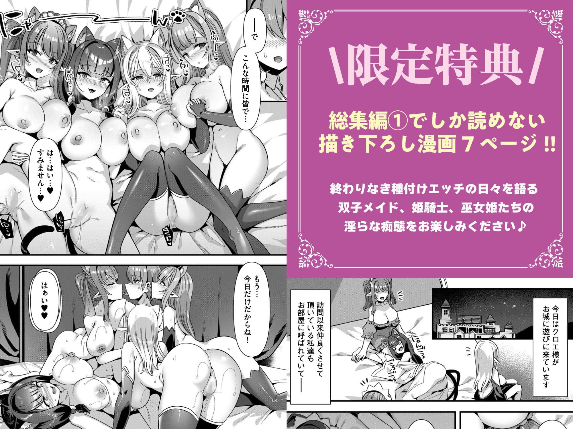 男が産まれない異世界へ召喚された俺がヒロインを充てがわれて子作りエッチ 総集編1 サンプル画像 1