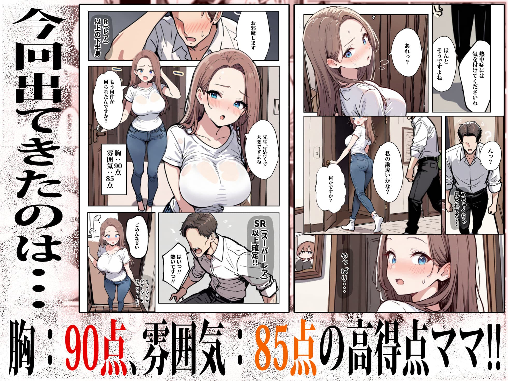 1/100の確率で当たる人妻ガチャで神スキル持ちのデカパイ主婦はSSR サンプル画像 4