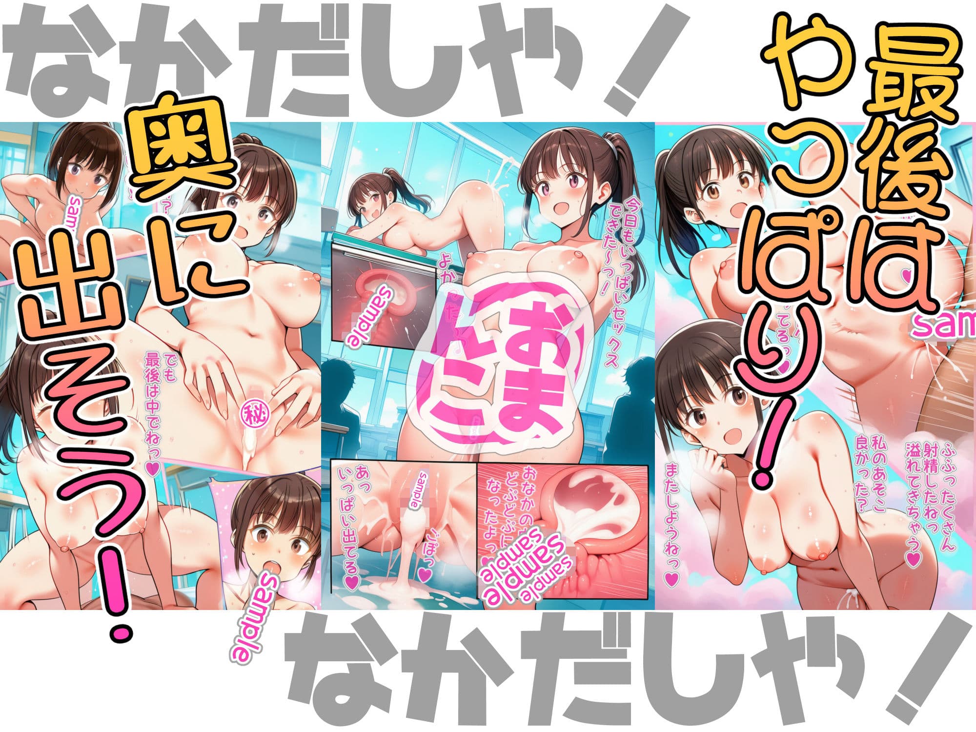 教室で女の子が自分から男子達と中出しセックスしにいって積極的に子宮の奥まで精液を流し込んでいくお話！ サンプル画像 6