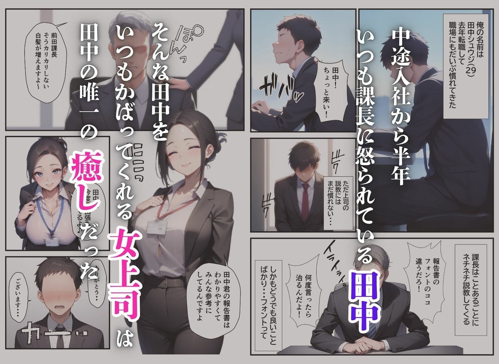 爆乳バツイチ女上司とあまあま孕ませエッチ サンプル画像 1