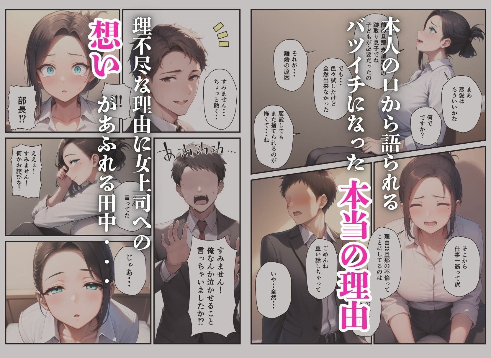 爆乳バツイチ女上司とあまあま孕ませエッチ サンプル画像 5