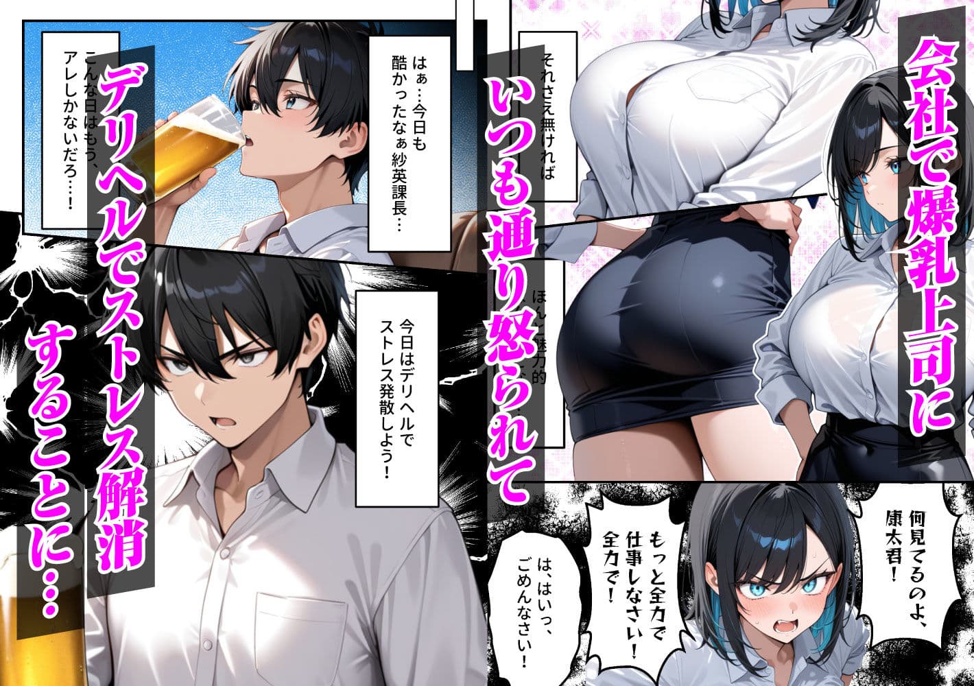 デリヘル呼んだらいじわるな上司が来た サンプル画像 1