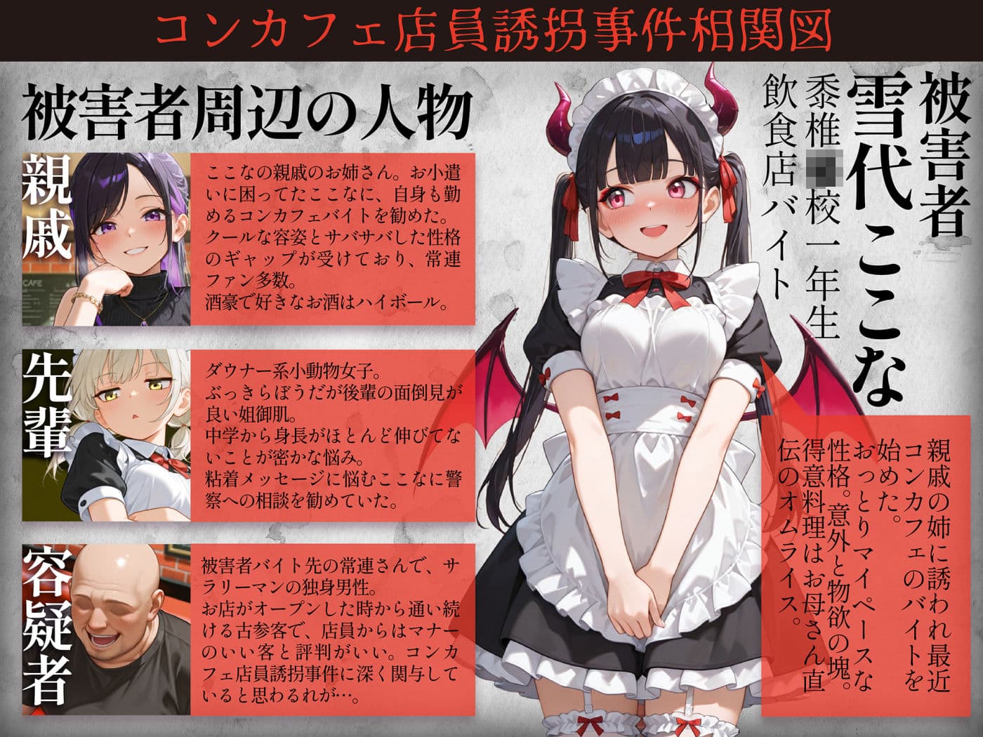 監禁おじさん〜推しのメイドコンカフェ嬢にLINE無視されたので、監禁して「僕専属メイド」に調教してやった〜 サンプル画像 1