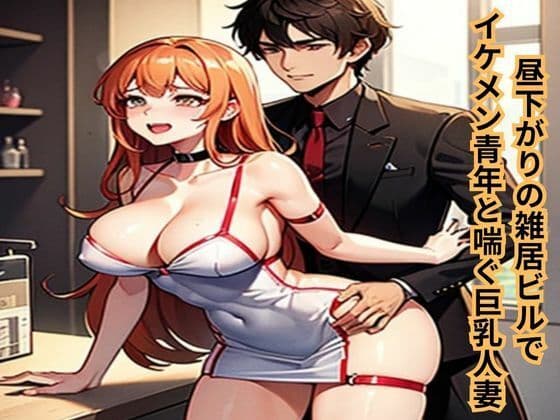 昼下がりの雑居ビルでイケメン青年と喘ぐ巨乳人妻