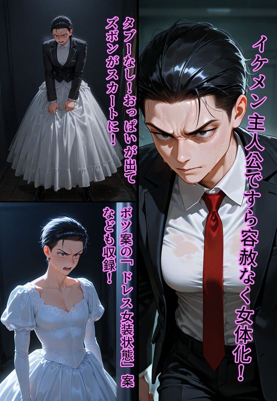 100円画集  バージン・オフィス  〜職場の男たちが、全員ウェディングドレスの処女になった日〜 サンプル画像 5