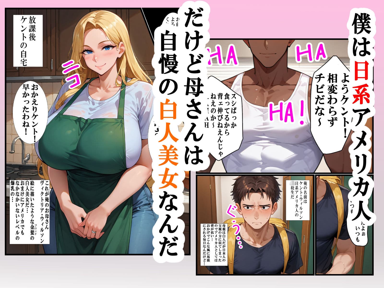 母の子宮を奪われる〜俺の金髪白人母を孕ませたのはクラスの同級生でした サンプル画像 1