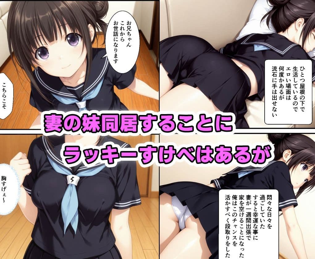 妻の妹と同居することになったので妻が出張中に妹に中出しした話 サンプル画像 1