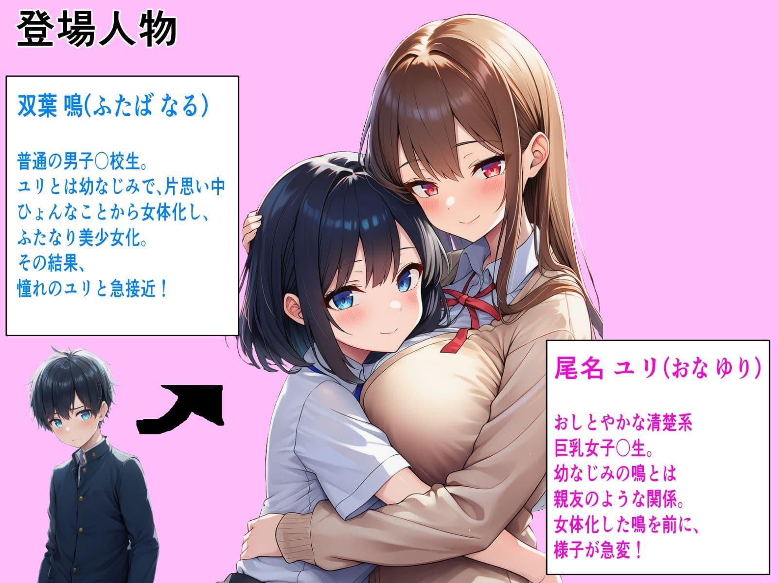 男の僕が女体化ふたなり美少女になったら、憧れの幼なじみに溺愛ラブラブエッチさせられた話 サンプル画像 1