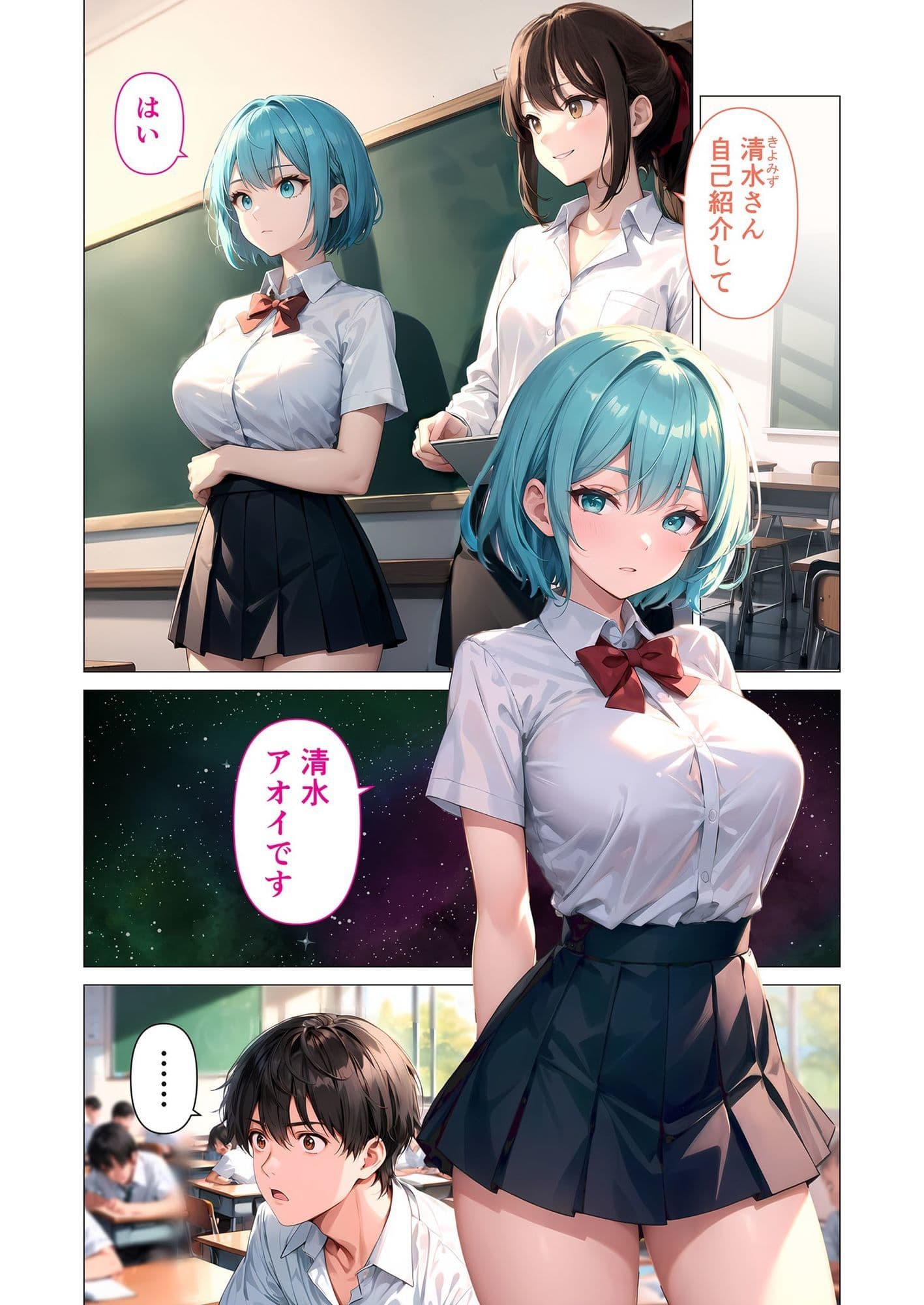 巨乳な××生にヤリたい放題 合冊版 サンプル画像 1