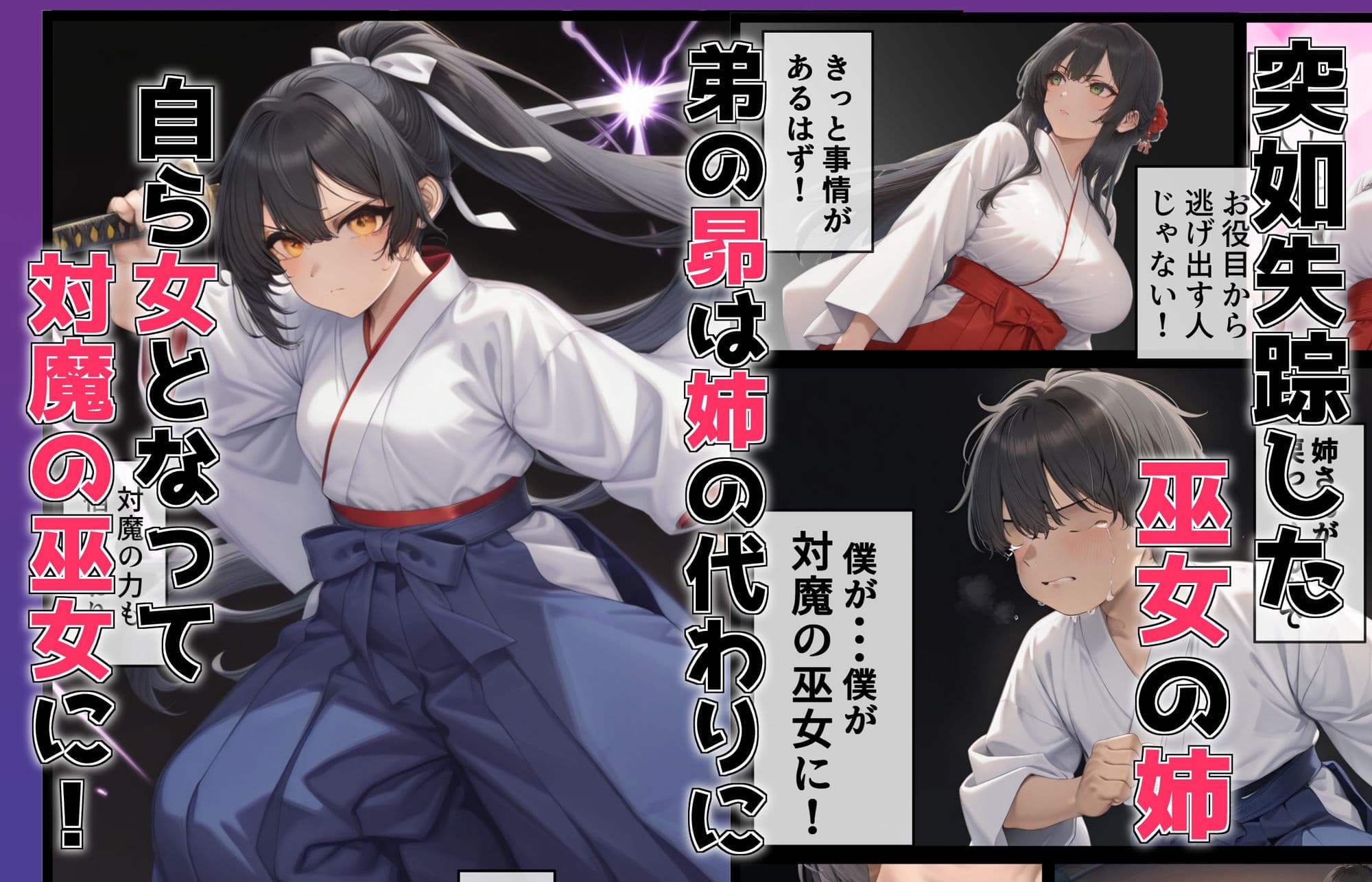 TSしてシたいこと〜姉の代わりに対魔の巫女となった弟鬼のチ〇ポに快楽堕ちしてしまう〜 サンプル画像 6