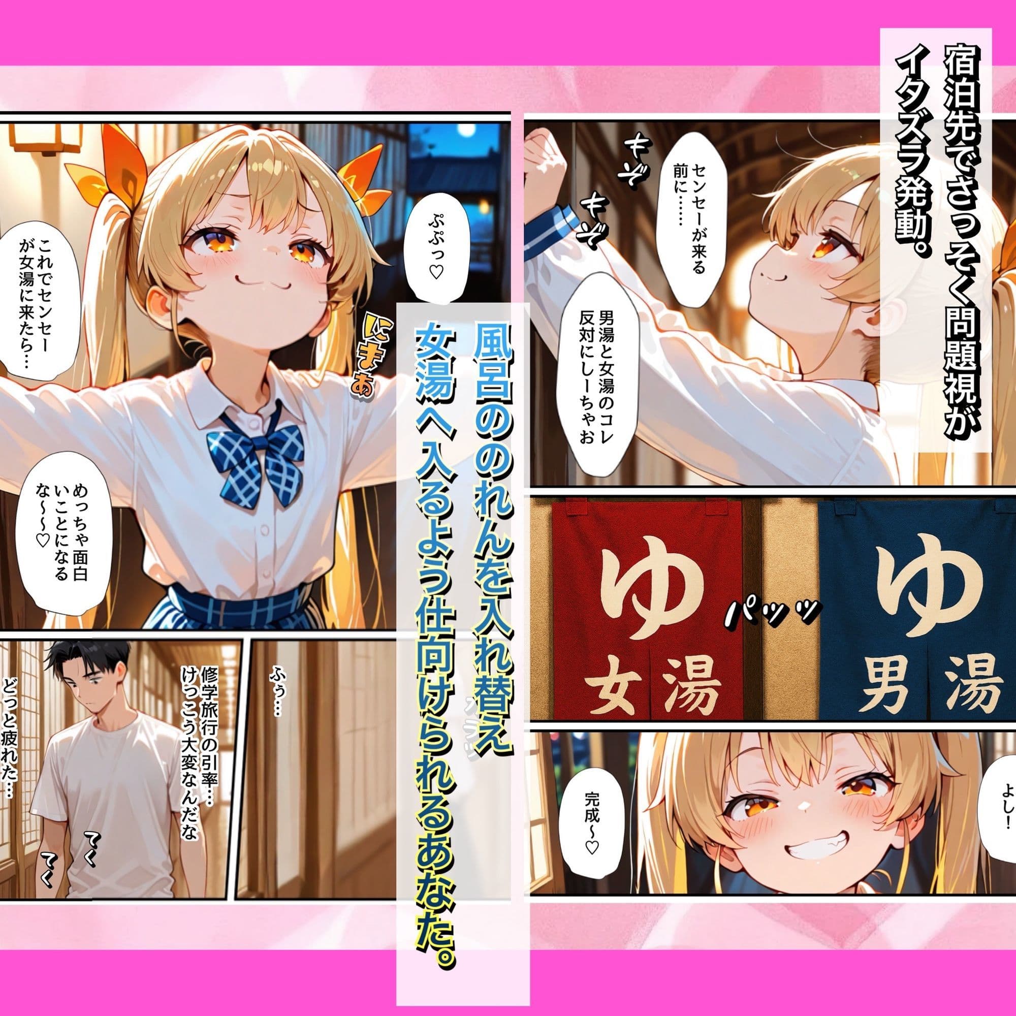 メスガ〇女学園〜生徒に代わりばんこにちんぽ使われるハーレム修学旅行〜 サンプル画像 3