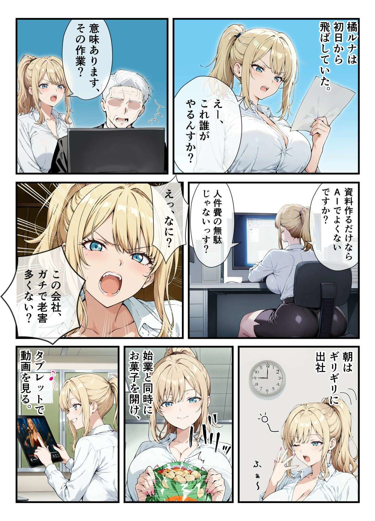 おじさんがエロすぎる後輩ギャルの社内オナニーを見ちゃった罰に性処理係に任命された話 サンプル画像 4