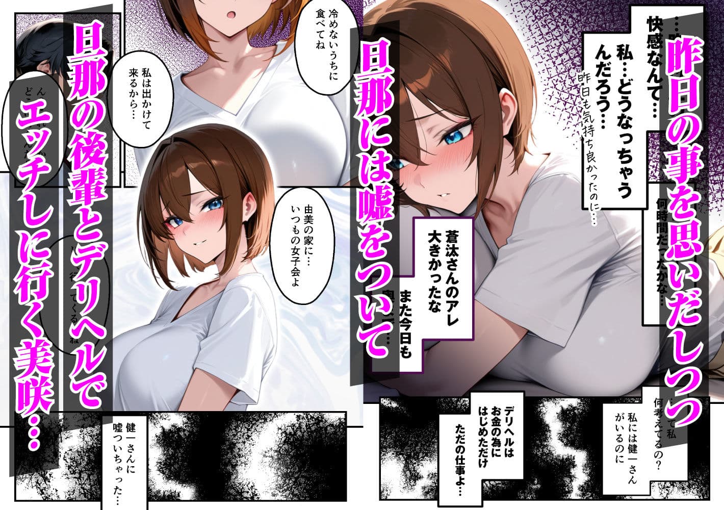 【人妻デリヘルNTR】デリヘル呼んだら先輩の妻が来た〜FXにハマった貞淑妻が堕ちるまで〜 サンプル画像 7
