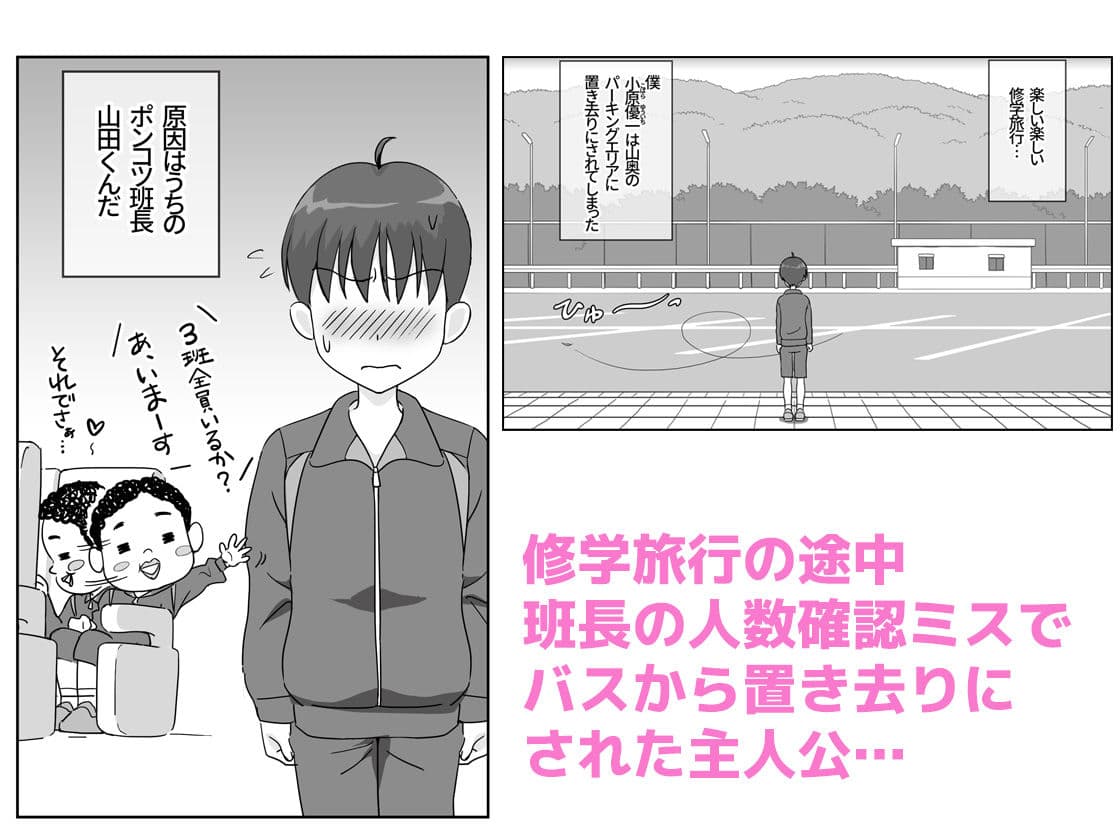 修学旅行中に置き去りにされた男女二人がやむを得ずラブホで一晩過ごしてみたら… サンプル画像 1