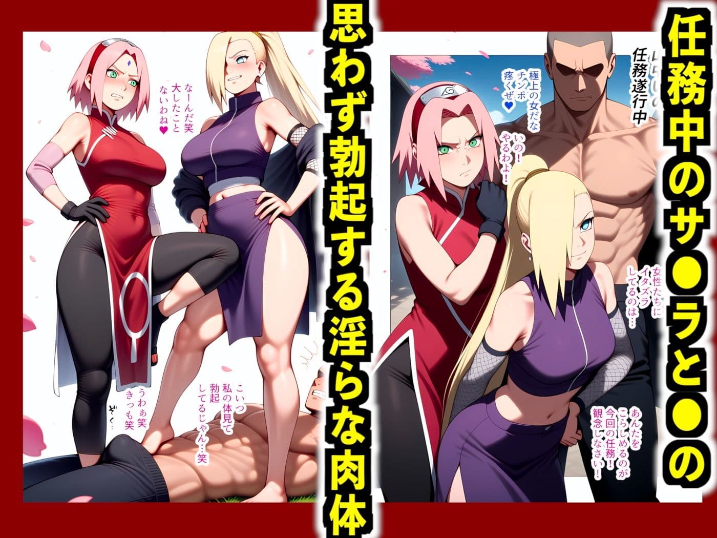 【フルカラー】幻術ハーレム忍法帖 2 サ●ラ・い●編｜催●×快楽堕ち｜心も体も抗えず淫らに堕ちるハーレムの宴 サンプル画像 1