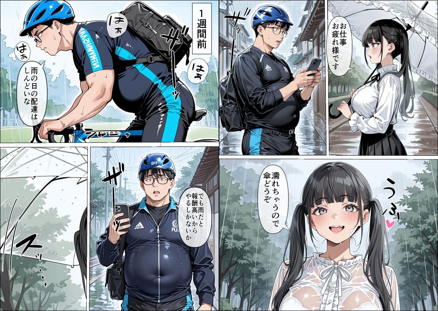 Ub●rの配達先で推しコンカフェ嬢が彼氏とヤってた話 サンプル画像 3