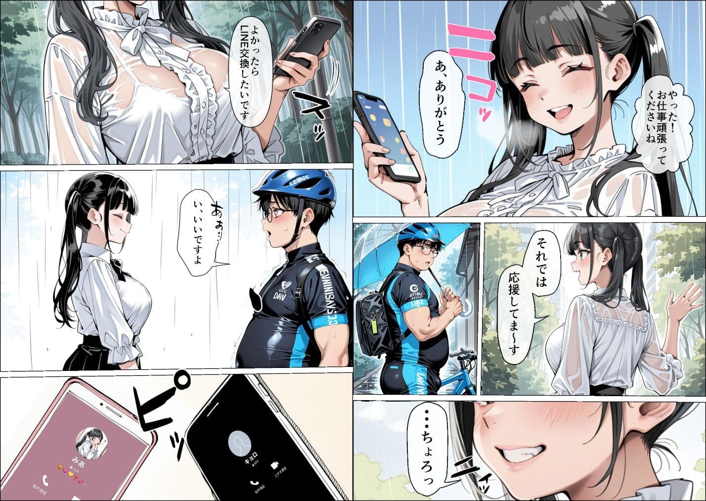 Ub●rの配達先で推しコンカフェ嬢が彼氏とヤってた話 サンプル画像 5