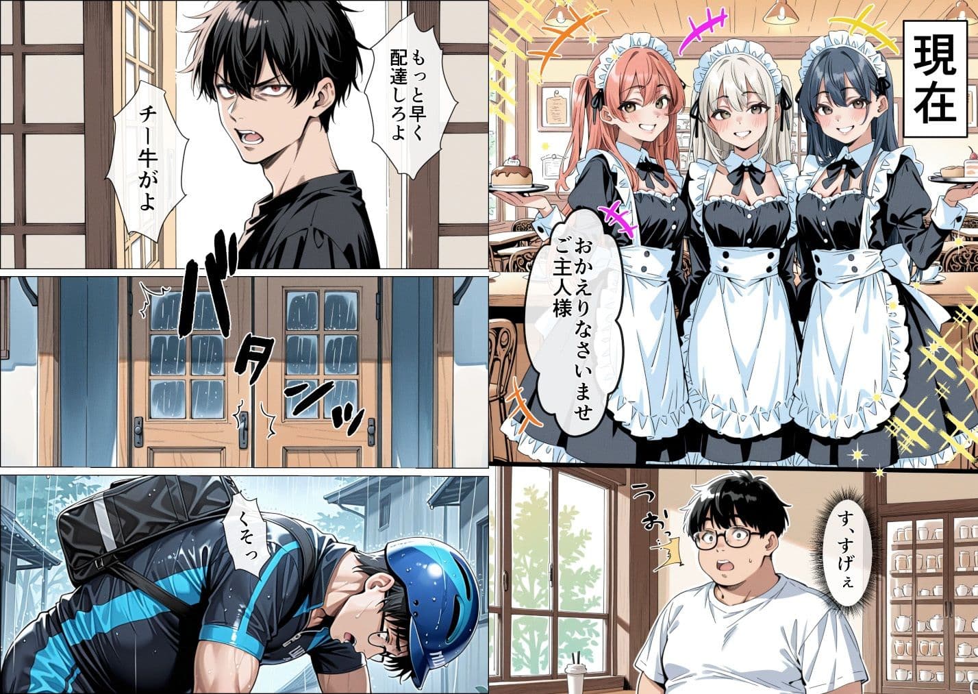 Ub●rの配達先で推しコンカフェ嬢が彼氏とヤってた話 サンプル画像 7