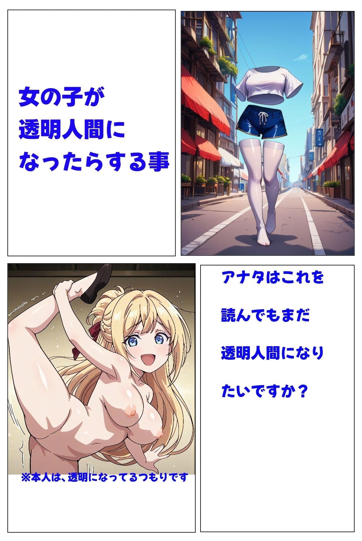 女の子が透明人間になったらする事 サンプル画像 1