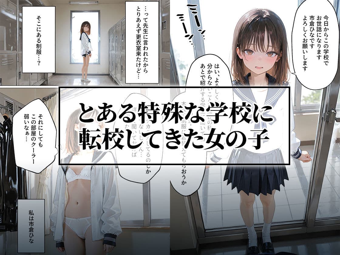 護謨学院『ラバーセーラー服着用レッスン』細身の女子生徒を包むボディスーツと滲む汗が滴る学生服 サンプル画像 2