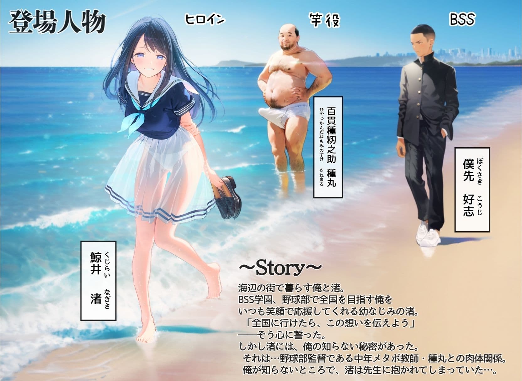 想いを寄せていた幼馴染みが中年メタボ教師（BMI40）と肉体関係だった件 サンプル画像 1