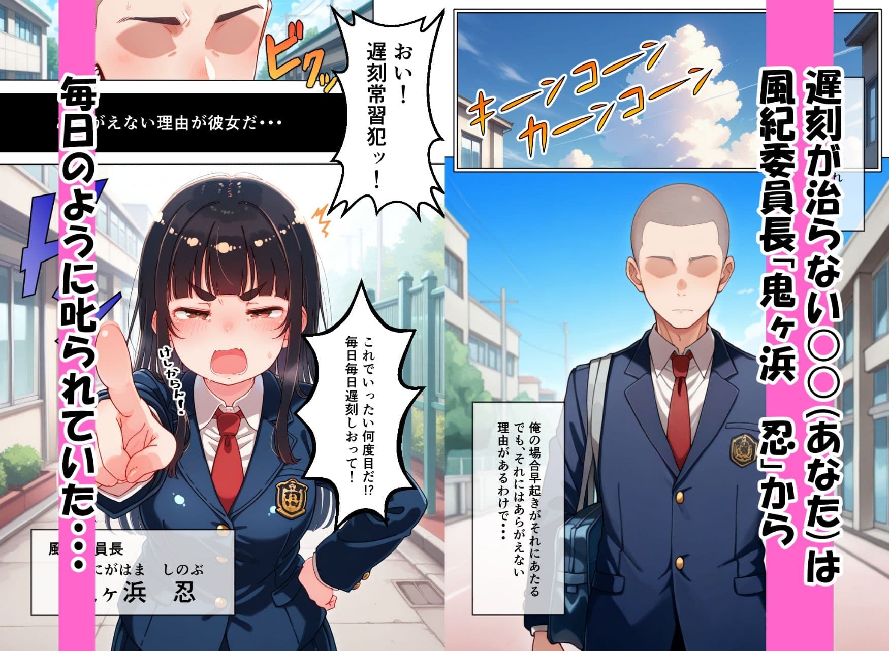 遅刻防止のため性処理係になってくれたとってもマジメなドスケベ風紀委員長 サンプル画像 1