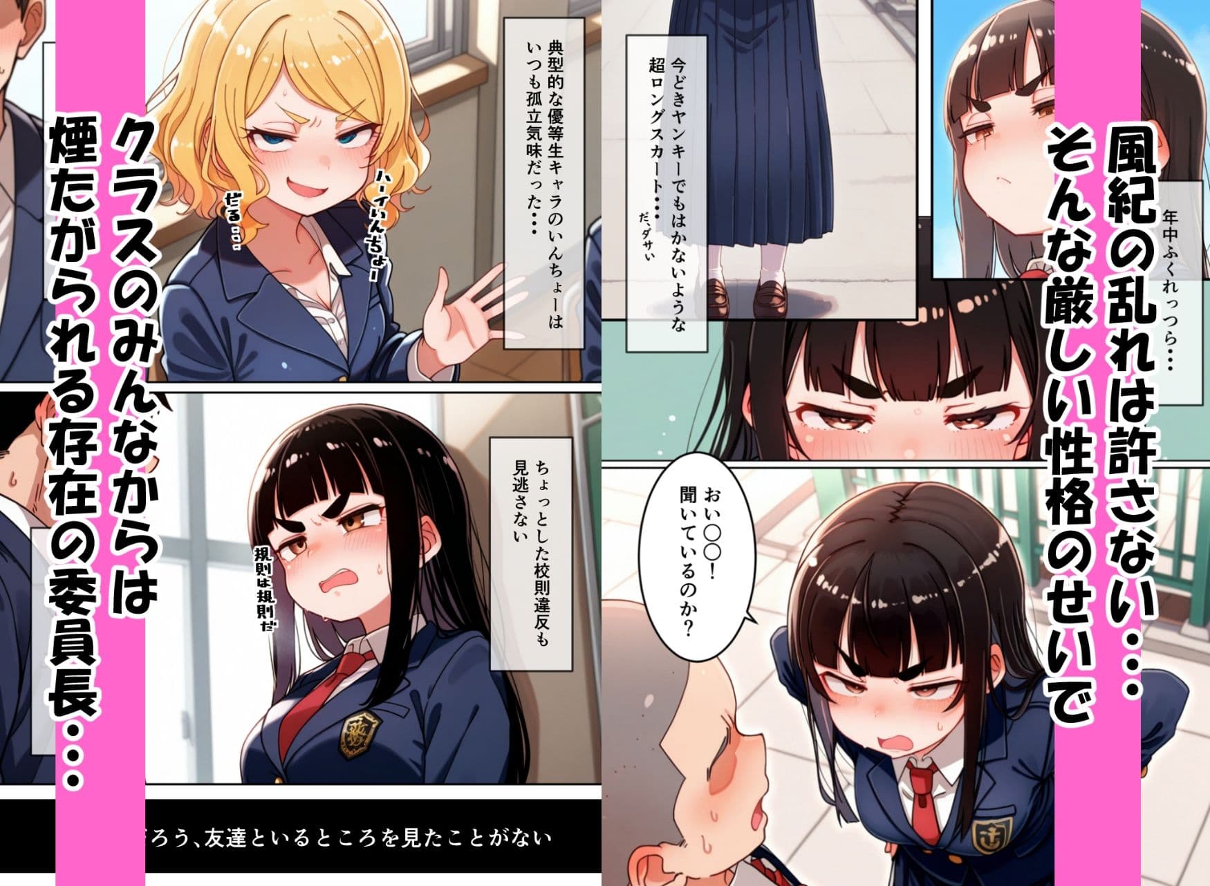 遅刻防止のため性処理係になってくれたとってもマジメなドスケベ風紀委員長 サンプル画像 2