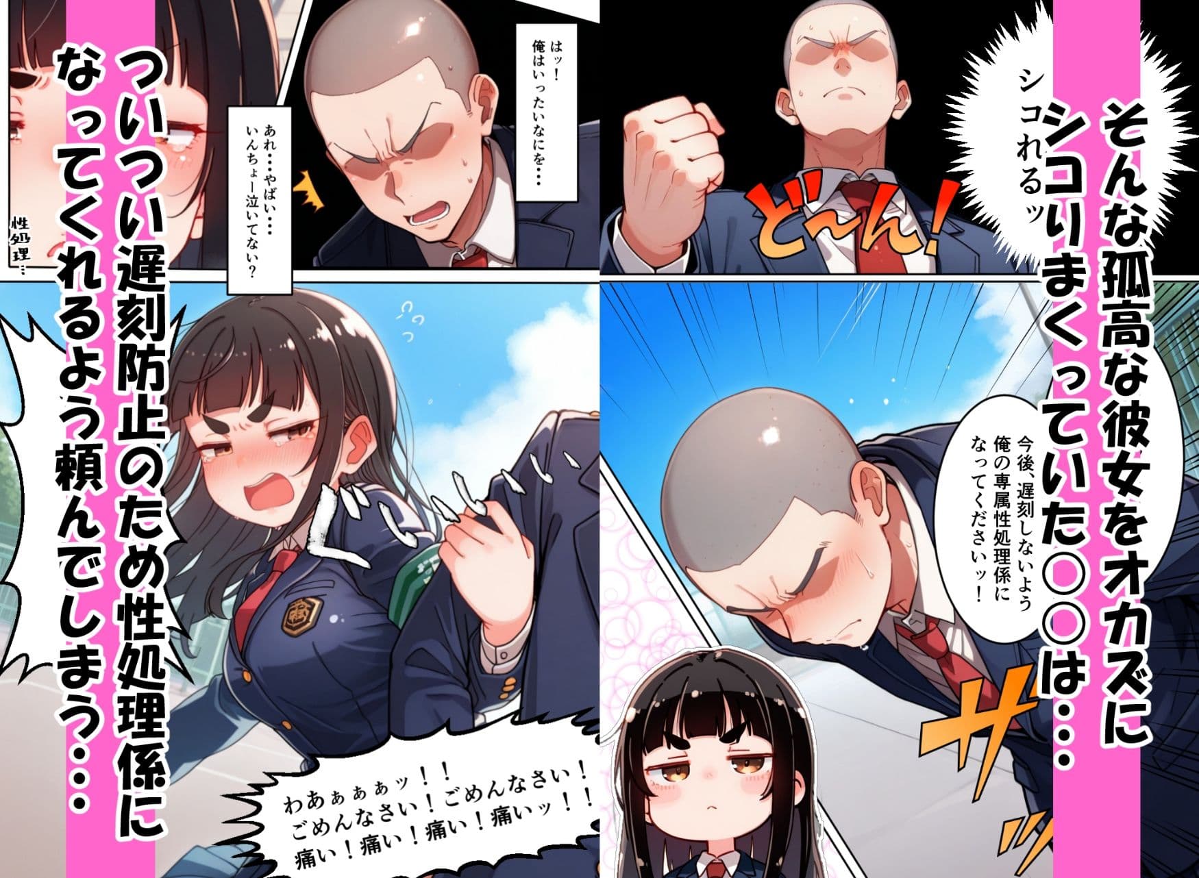 遅刻防止のため性処理係になってくれたとってもマジメなドスケベ風紀委員長 サンプル画像 3