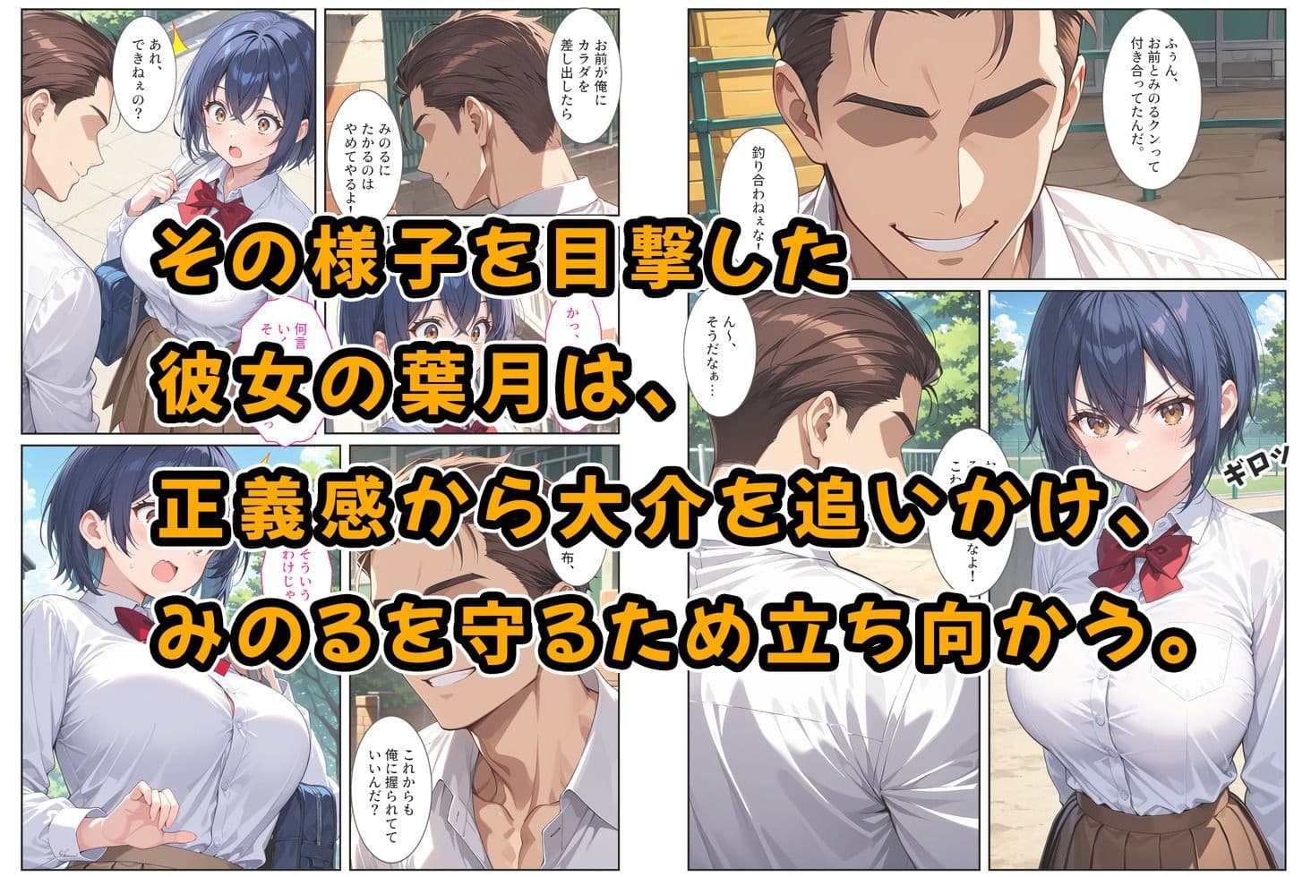 僕の爆乳彼女が絶倫ヤンキーに寝取られて性玩具にされる話 サンプル画像 3